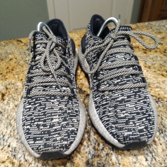Adidas Pureboost Legend Ink Running Shoes Blue CG2988 Space Dye Men's Sz 7.5 - Picture 8 of 12